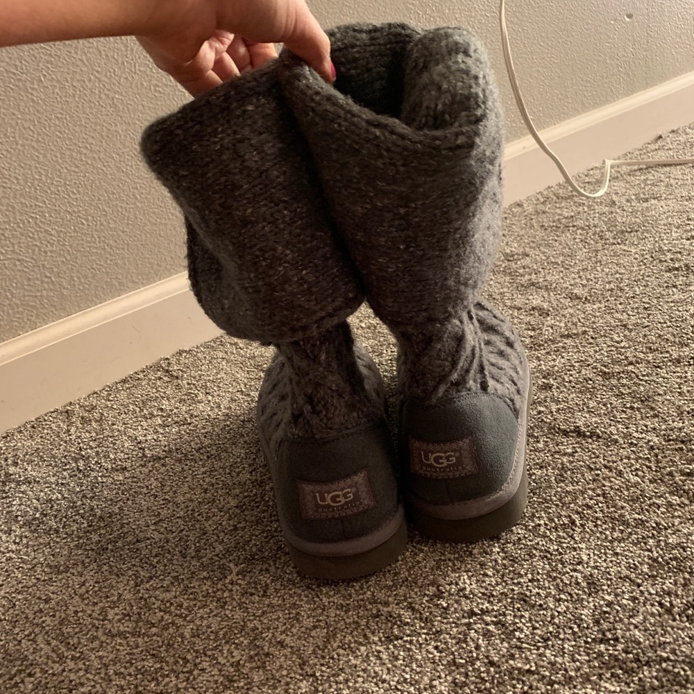 Grey Knit Ugg Boots